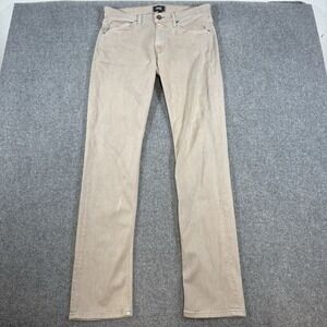 Paige Jeans Mens 31x34 Beige Federal Slim Straight Stretch Mid Rise Pants